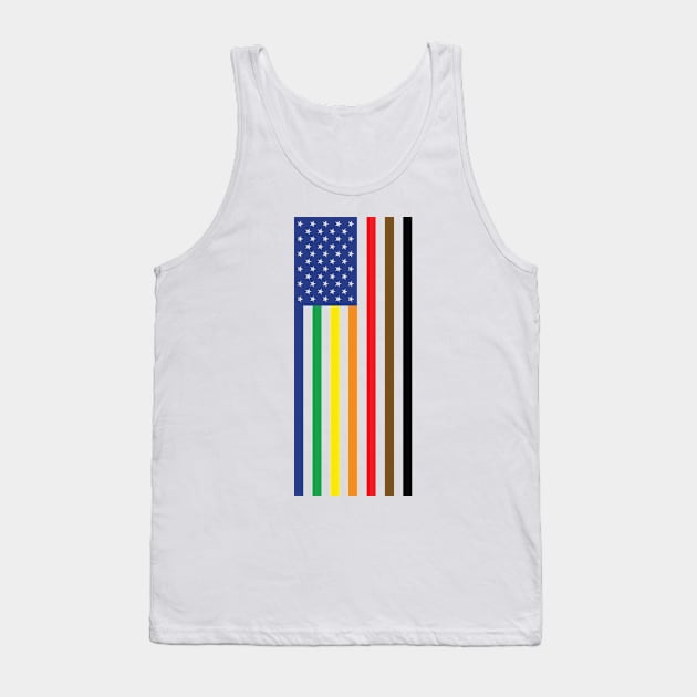 Gay Pride Intersectional Flag Tank Top by magentasponge